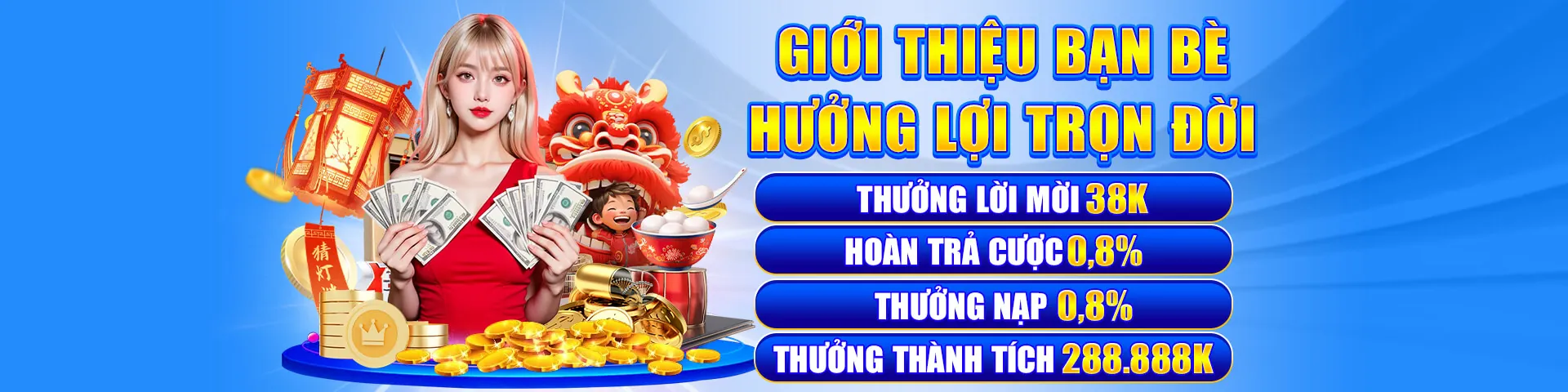 Hình ảnh chính Nổ Hũ F88 với các biểu tượng may mắn và tiền thưởng lớn